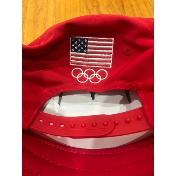 Team USA Olympic Adjustable Red Hat - Picture 2 of 6